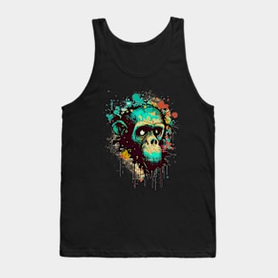 Ape Skull Ink Drip Tank Top